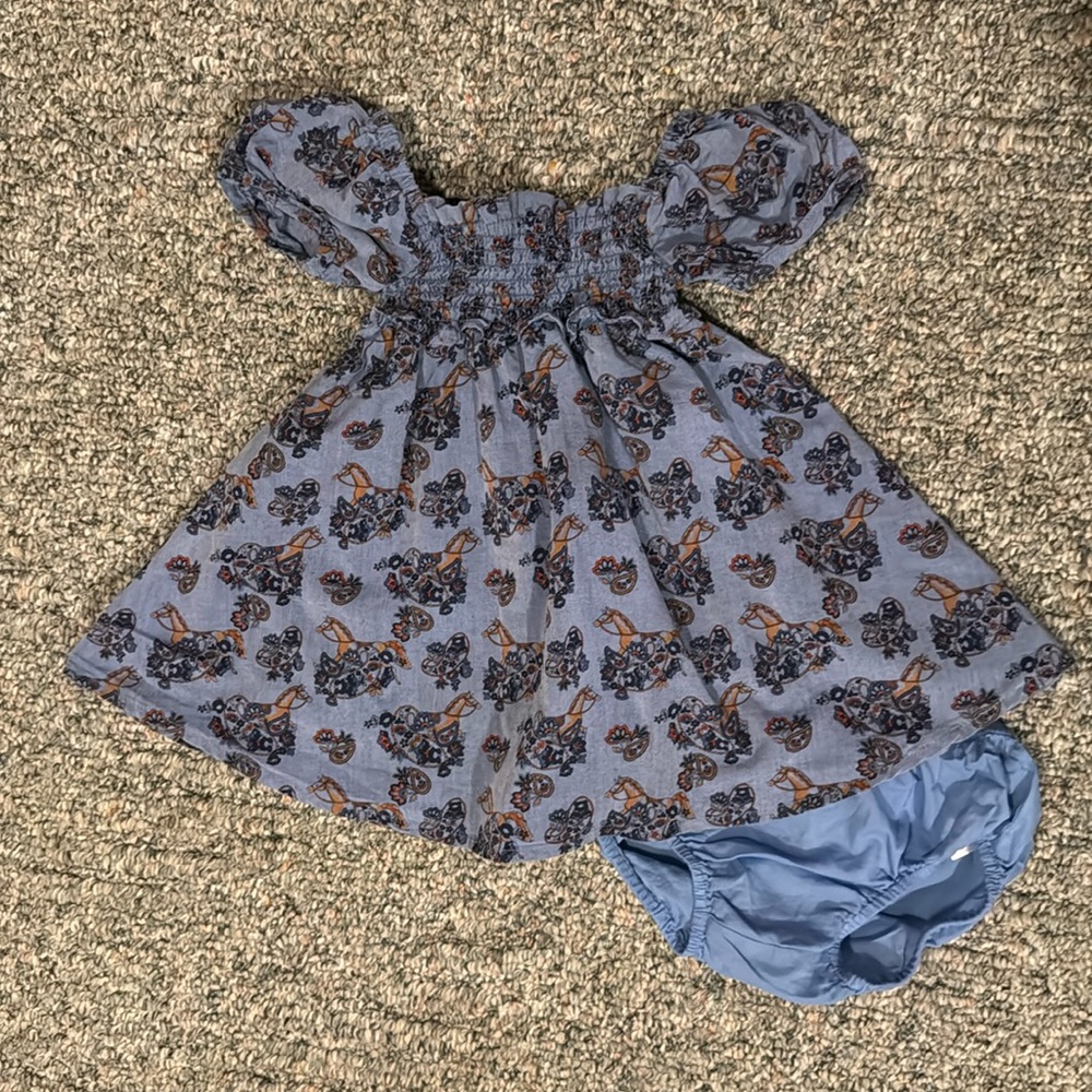 Janie and Jack Dress and Bloomers, sz 18-24 months